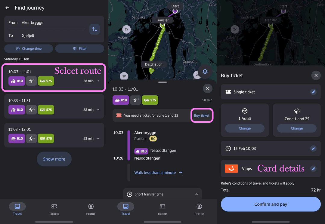 Ruter Ticket Purchase